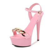 Breakj Button Buckle 13CM15CM Slippers Women's Summer Waterproof Platform Anti-Slip Platform Sexy