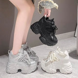 Breakj New Summer Summer Thick-Soled Thick-Soled High-Heeled Small White Shoes Korean Version Of The Pine Cake