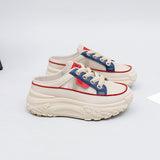 Breakj Korean Version Net Low Help Dad Shoes Female 2025 Summer New Breathable Student Sports Increase Leisure XW