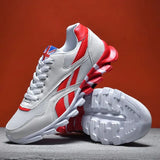 Men Running Shoes PU Leather Blade Sneakers High Quality Outdoor Light Breathable Sport Athletic Men Shoes Male
