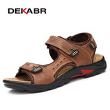 Top Quality Sandal Men Sandals Summer Genuine Leather Sandals Men Outdoor Shoes Men Leather Shoes Big Plus size 46 47