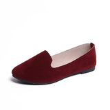 Flat Shoes 2021 Summer Suede Casual Platform Women Shoes Pointed Toe Candy Colors Footwear Party Shoe Ladies Large