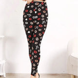 Leggings Women Colorful Digital Print Sexy Leggings Stretch Workout Push Up Trousers Fitness