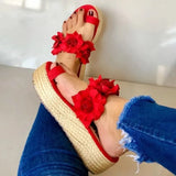 2022 Hot Sales Woman Sandals Platform Flower Slipper Casual Beach Flip Flops Sandals Women Summer Sexy High Heel