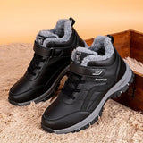 o'clock Winter Men's High Boots Outdoor Warm Lined Anti-skid Couple Shoes Fashion Casual Female Snow Boots Soft
