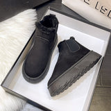 Breakj 2025 New Women's Thick Snow Boots Inside Plus Velvet Round Head Cotton