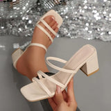 Breakj New Summer Black Fine Sandals In The Wind Of Women And Fairies With Cool Slippers Women Wear Coarse Heel With Women's