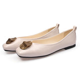 Ballerina Shoes Women Spring Fashion Ballet Flats Shoes Square Toe Patent Leather ShoesLoafers Women