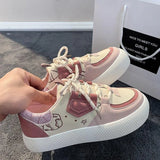 Spring And Autumn Minority Design Shoes Girls' Heart Thick-Soled Shoes Girls' Round Head Fashion Board Shoes Students' Small White
