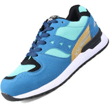 Safety Shoes Men Metal Toe Kevlar Midsole And Leather Upper Breathable Classic Boots 6KV Insulation Soft Blue Sneaker