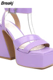 Dropship 2023 Summer Platform High Heeled Women's Shoes Sandals Office Lady Walking Comfy Woman Shoes Big Size