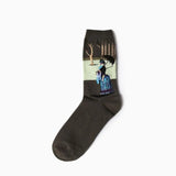 Cotton Socks Funny Oil Painting Fashion Happy Socks Night Winter Male Female Colorful Print Van Gogh Art Sock one
