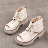 Breakj Platform Sandals Women's High Heel Women's Shoes 2023 Summer New Fish Mouth Shoes Rome Wedge Belt Buckle Sandals Women's