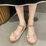 Velour Flats Pearl Button Square Toe Mary Janes Fashion Casual Shoes Women Comfort Loafers Shoes for Work Leather