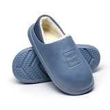 Indoor Water-Proof Cotton Slippers Plush Warm Household Shoes Non-Slip Couple Dual-Use Cotton Slippers Men Home