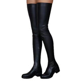 Breakj And Autumn 2025 Over The Knee Boots Women's Round Head Fashion Boots Large-Size Thick And Long-Heelered Knight Boots Super