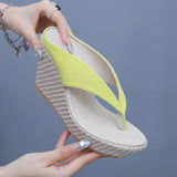 Breakj Cm Bohemian Beach Sandals Thick Soles Heel Clipper Waterproof Table Word Toe