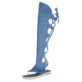 Breakj Size Flat Denim Sandals Women's