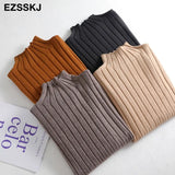 Autumn winter thick Sweater Pullovers Women Long Sleeve casual 2021 turtleneck warm basic Sweater knit Jumpers