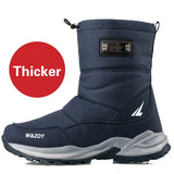 Men's Boots 2021 New Winter Shoes Men Snow Boots Waterproof Non-slip Thick Fur Winter Boot For -40 Degrees Platform