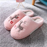 Cute Deer Slippers Candy Color Plush Shoes Women Winter 2021 Indoor Home Keep Warm Female Couple Slippers