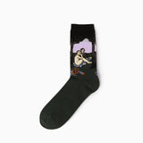 Cotton Socks Funny Oil Painting Fashion Happy Socks Night Winter Male Female Colorful Print Van Gogh Art Sock one