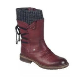 Large Size Tall Martin Boots Step Into The Round Head Square Heel Side Zipper Thick With Autumn And