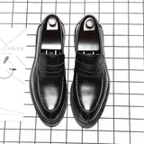 Breakj Shoes Male Fashion British Wind One Foot Pedal Lazy Loafers Business Wear Breathable Casual Leather Shoes