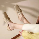 New Online Celebrities Wear Fashionable Evening Muller Shoes And
