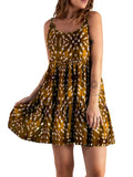 Summer Women Sexy Off Shoulder Beach Dress New Fashion Sleeveless Floral Print Dress Lady Elegant Slash Neck Pleated Strap