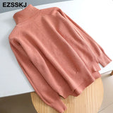 winter women's turtleneck loose warm women's sweaters 2021 women's jumper long sleeve thick sweater oversize