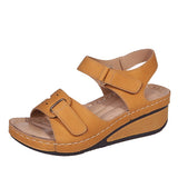 Breakj 2025 Large-Size Casual Fish Mouth Sandals Roman Wind Sandals Women Wear Magic Sticky Slopes And Sports