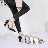Gladiator Sandals Pointed toe Women Shoes Rivets Sexy Pointed Toe Pumps Womens Ladies Shoe Zapatos Mujer High Heels Wedding