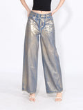 2025 Summer Fashion New Trend Personality Design Hot High-Waist Loose-Legged Casual Jeans