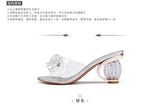Comemore Summer Women Slippers Crystal Transparent Jelly Sandals Pumps Elegant High Heels Ladies Party Female Women's Shoes