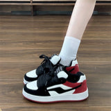 Breakj Fashion Lightning Small White Shoes Women's Board Shoes Dopamine Color Classic Academic Style Increased Platform Four
