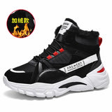 Winter Boots Men Warm Trend Casual Men High Top Shoes Comfortable Sneakers Warm Fur Snow Outdoor Boots Ankle