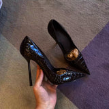Breakj High-Heeled Shoes Black High-Grade Nude New Autumn Temperament Niche Design Patent Leather Single Shoes Fine High Heels