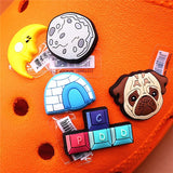 Space Alien Designer Shoe Charms 5pcs/lot Croc Buckle Accessories Luxury Rainbow Sun Clog Dog Jewelry Decorations