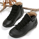 ANKLE BOOTS Short Leather Chelsea Flat Shoes Cowboy Sneakers Combat Boots Black Vintage Moccasin Free Shipping