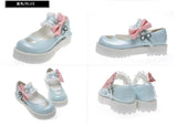Sister Lolita Love Pierced Bow Japanese Thick-soled Dress Shoes Sweet Lace Princess Girl Shoes, Women