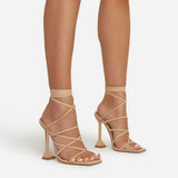 Breakj Strapped High-Heeled Sandals With Velvet 2023 New Sexy Women's Shoes