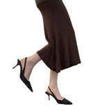 Small Fragrant Wind High Heel Head Head Sandals Female 2024 New Summer Thin Heel Pointed Toe Foot Single