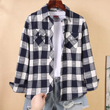 Blouses Shirts Tunic Womens Tops And Blouses 2020 Womenswear Long Sleeve Clothing Button Up Down Plaid Good Quality