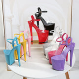 Breakj 17Cm20cm Special High Heels Capillary With Sexy Waterproof Platform Hate Day Superb High Slippers Female