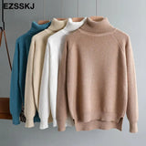 casual thick Autumn Winter turtleneck oversize Sweater Pullover Women warm chic female loose Knitted Basic Sweaters