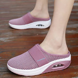 Women Mesh Lightweight Shoes Woman Slippers Wedge Shoes Female Air Cushion Sandals Thick Bottem Casual Sneakers Plus Size