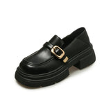 2024 New British Style Black Leather Shoes With Mary Jane