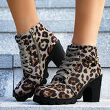Breakj Boots Women's Mid-Autumn 2025 Roundhead Coarse And Short Boots Size High Heel With Side Zipper