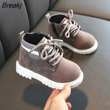 Children Casual Shoes Autumn Martin Boots Boys Shoes Fashion Leather Soft Anti Slip Girls Boots 21-30 Sport Running